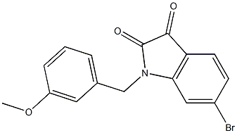 6-bromo-1-[(3-methoxyphenyl)methyl]-2,3-dihydro-1H-indole-2,3-dione Struktur