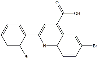 6-bromo-2-(2-bromophenyl)quinoline-4-carboxylic acid Struktur