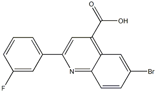 6-bromo-2-(3-fluorophenyl)quinoline-4-carboxylic acid Struktur