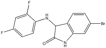 6-bromo-3-[(2,4-difluorophenyl)amino]-2,3-dihydro-1H-indol-2-one Struktur