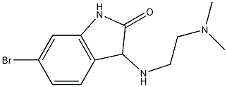 6-bromo-3-{[2-(dimethylamino)ethyl]amino}-2,3-dihydro-1H-indol-2-one Struktur