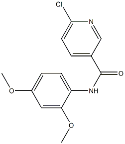 6-chloro-N-(2,4-dimethoxyphenyl)pyridine-3-carboxamide Struktur