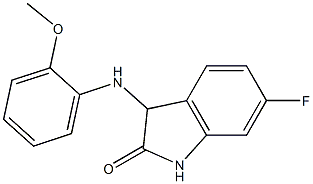 6-fluoro-3-[(2-methoxyphenyl)amino]-2,3-dihydro-1H-indol-2-one Struktur