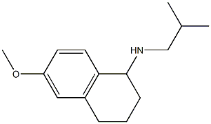 6-methoxy-N-(2-methylpropyl)-1,2,3,4-tetrahydronaphthalen-1-amine Struktur