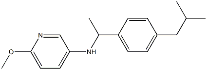 6-methoxy-N-{1-[4-(2-methylpropyl)phenyl]ethyl}pyridin-3-amine Struktur