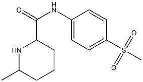 6-methyl-N-[4-(methylsulfonyl)phenyl]piperidine-2-carboxamide Struktur