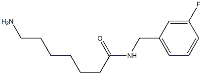 7-amino-N-[(3-fluorophenyl)methyl]heptanamide Struktur