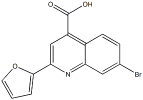 7-bromo-2-(furan-2-yl)quinoline-4-carboxylic acid Struktur