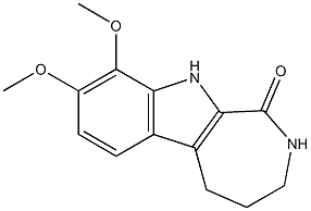 8,9-dimethoxy-1H,2H,3H,4H,5H,10H-azepino[3,4-b]indol-1-one Struktur