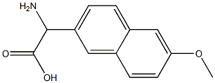 amino(6-methoxy-2-naphthyl)acetic acid Struktur