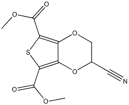 dimethyl 2-cyano-2,3-dihydrothieno[3,4-b][1,4]dioxine-5,7-dicarboxylate Struktur