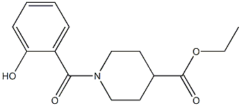 ethyl 1-[(2-hydroxyphenyl)carbonyl]piperidine-4-carboxylate Struktur