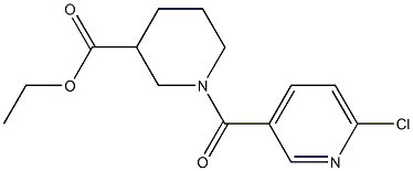 ethyl 1-[(6-chloropyridin-3-yl)carbonyl]piperidine-3-carboxylate Struktur