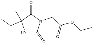 ethyl 2-(4-ethyl-4-methyl-2,5-dioxoimidazolidin-1-yl)acetate Struktur