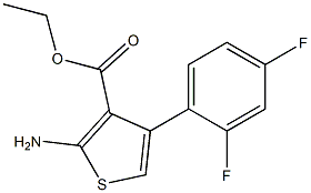 ethyl 2-amino-4-(2,4-difluorophenyl)thiophene-3-carboxylate Struktur