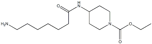 ethyl 4-[(7-aminoheptanoyl)amino]piperidine-1-carboxylate Struktur