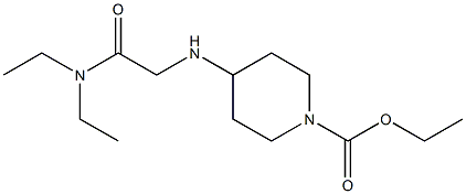 ethyl 4-{[(diethylcarbamoyl)methyl]amino}piperidine-1-carboxylate Struktur