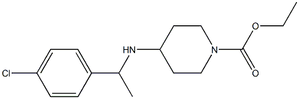 ethyl 4-{[1-(4-chlorophenyl)ethyl]amino}piperidine-1-carboxylate Struktur