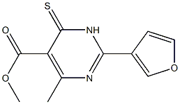 methyl 2-(3-furyl)-4-methyl-6-thioxo-1,6-dihydropyrimidine-5-carboxylate Struktur