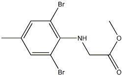 methyl 2-[(2,6-dibromo-4-methylphenyl)amino]acetate Struktur