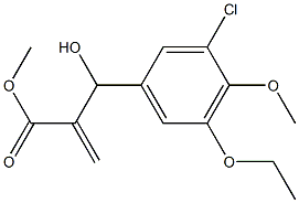 methyl 2-[(3-chloro-5-ethoxy-4-methoxyphenyl)(hydroxy)methyl]prop-2-enoate Struktur