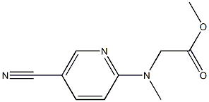 methyl 2-[(5-cyanopyridin-2-yl)(methyl)amino]acetate Struktur