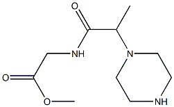 methyl 2-[2-(piperazin-1-yl)propanamido]acetate Struktur