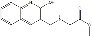 methyl 2-{[(2-hydroxyquinolin-3-yl)methyl]amino}acetate Struktur