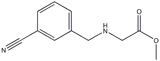 methyl 2-{[(3-cyanophenyl)methyl]amino}acetate Struktur