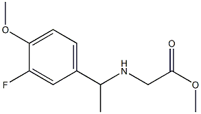 methyl 2-{[1-(3-fluoro-4-methoxyphenyl)ethyl]amino}acetate Struktur