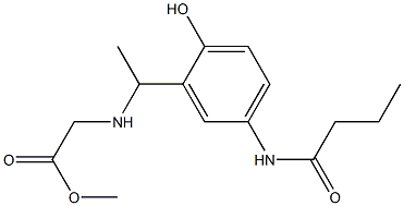 methyl 2-{[1-(5-butanamido-2-hydroxyphenyl)ethyl]amino}acetate Struktur