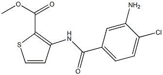 methyl 3-[(3-amino-4-chlorobenzene)amido]thiophene-2-carboxylate Struktur