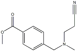 methyl 4-{[(2-cyanoethyl)(methyl)amino]methyl}benzoate Struktur