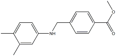 methyl 4-{[(3,4-dimethylphenyl)amino]methyl}benzoate Struktur