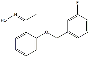 N-(1-{2-[(3-fluorophenyl)methoxy]phenyl}ethylidene)hydroxylamine Struktur