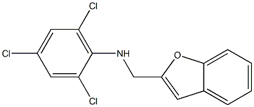 N-(1-benzofuran-2-ylmethyl)-2,4,6-trichloroaniline Struktur