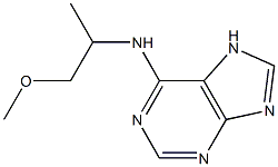 N-(1-methoxypropan-2-yl)-7H-purin-6-amine Struktur