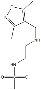 N-(2-{[(3,5-dimethyl-1,2-oxazol-4-yl)methyl]amino}ethyl)methanesulfonamide Struktur