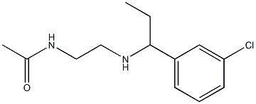 N-(2-{[1-(3-chlorophenyl)propyl]amino}ethyl)acetamide Struktur