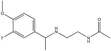 N-(2-{[1-(3-fluoro-4-methoxyphenyl)ethyl]amino}ethyl)acetamide Struktur