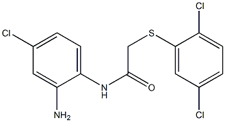 N-(2-amino-4-chlorophenyl)-2-[(2,5-dichlorophenyl)sulfanyl]acetamide Struktur