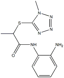 N-(2-aminophenyl)-2-[(1-methyl-1H-1,2,3,4-tetrazol-5-yl)sulfanyl]propanamide Struktur