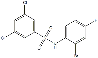 N-(2-bromo-4-fluorophenyl)-3,5-dichlorobenzene-1-sulfonamide Struktur