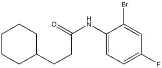 N-(2-bromo-4-fluorophenyl)-3-cyclohexylpropanamide Struktur