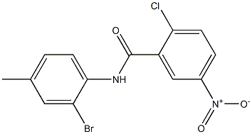 N-(2-bromo-4-methylphenyl)-2-chloro-5-nitrobenzamide Struktur