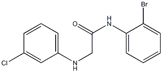 N-(2-bromophenyl)-2-[(3-chlorophenyl)amino]acetamide Struktur