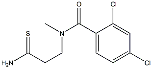 N-(2-carbamothioylethyl)-2,4-dichloro-N-methylbenzamide Struktur