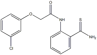 N-(2-carbamothioylphenyl)-2-(3-chlorophenoxy)acetamide Struktur