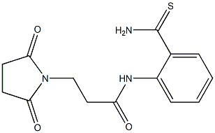 N-(2-carbamothioylphenyl)-3-(2,5-dioxopyrrolidin-1-yl)propanamide Struktur