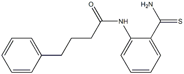 N-(2-carbamothioylphenyl)-4-phenylbutanamide Struktur